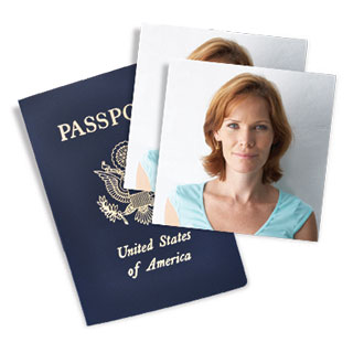 US passport with two professional passport photos